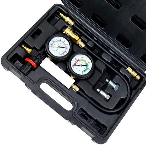 Cylinder Leak Down Tester, Dual Gauge Leakdown Detector Kit